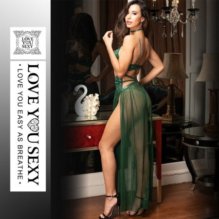 Plunging Lace Underwire Bra